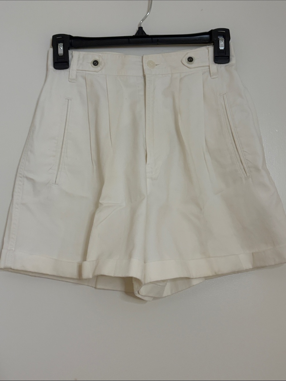 High-Rise Cream Women’s Tailored Shorts